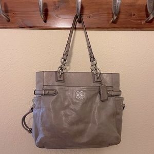 Gray Coach Leather Purse